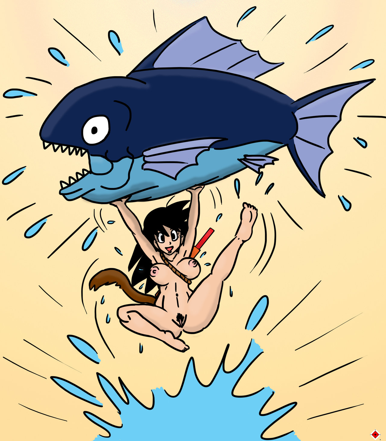 Rule34 – If it exists, there is porn of it / gojiramon, female goku, son goku / 467855