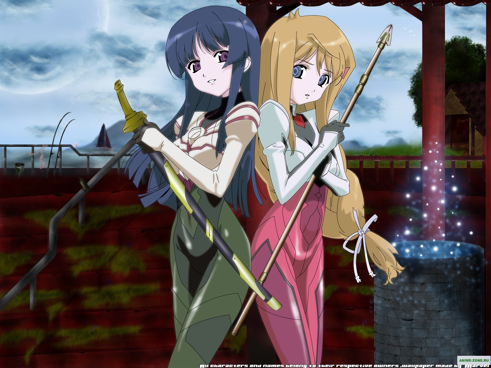 shiba, hiiragi akao, jinki, highres, 00s, 2girls, multiple girls