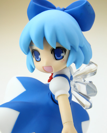 cirno, embodiment of scarlet devil, touhou, photo (medium), tagme, blouse, blue eyes, blue hair, dress, figure, figure (medium), from side, pinafore dress, shirt, sleeveless, sleeveless dress, solo, white shirt