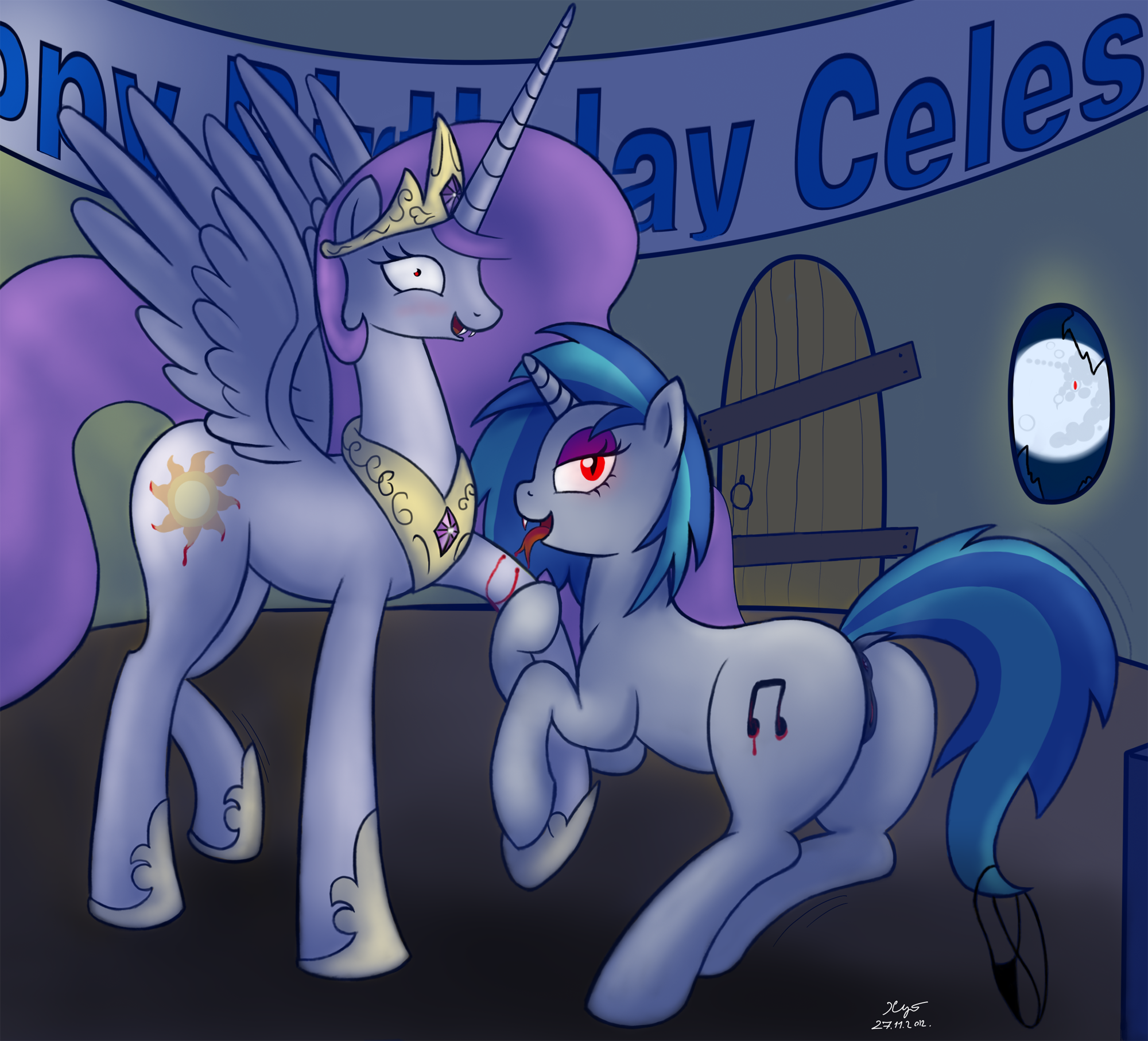 Rule34 – If it exists, there is porn of it / xyi, princess celestia, vinyl scratch / 470530