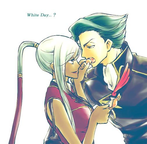 jeremiah gottwald, villetta nu, code geass, silver hair, 00s, 1boy, 1girl, blue hair, couple, dark skin, hetero, long hair, orange eyes