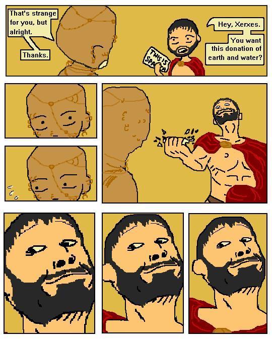 leonidas, 300, card crusher (meme), dark skin, piercing