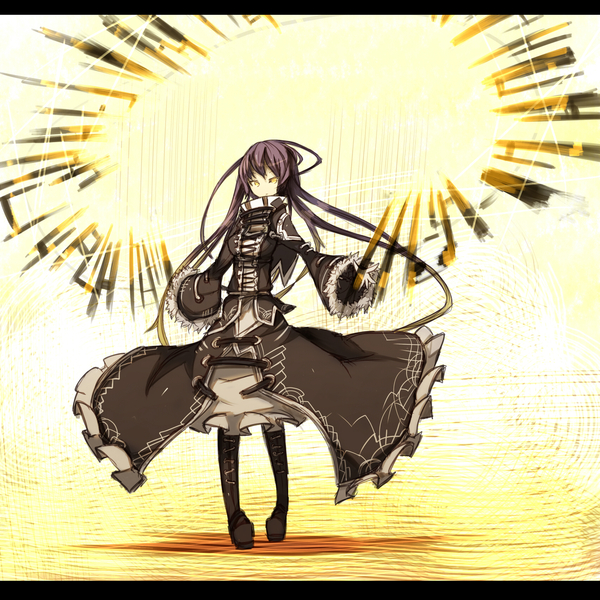 shirogane usagi, hijiri byakuren, touhou, resized, alternate costume, dress, gradient hair, long hair, multicolored hair, pixiv thumbnail, scroll, solo, yellow eyes