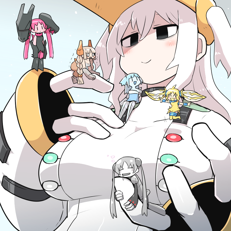 kasugai (de-tteiu), drago (kasugai (de-tteiu)), eleki (kasugai (de-tteiu)), ice (kasugai (de-tteiu)), makhia (kasugai (de-tteiu)), regice, regidrago, regieleki, regigigas, regirock, registeel, rock (kasugai (de-tteiu)), steel (kasugai (de-tteiu)), nintendo, pokemon, commentary, 6+girls, black eyes, blonde hair, blue hair, blue skin, blush stickers, braid, braided twintails, breasts, brown hair, colored skin, drooling, fewer digits, gen 3 pokemon, gen 4 pokemon, gen 8 pokemon, giant, giantess, grey hair, grey skin, huge breasts, legendary pokemon, multiple girls, personification, pink skin, red hair, sidelocks, standing on another's chest, standing on another's hand, standing on person, trembling, twintails, two side up, white hair, yellow skin, | |