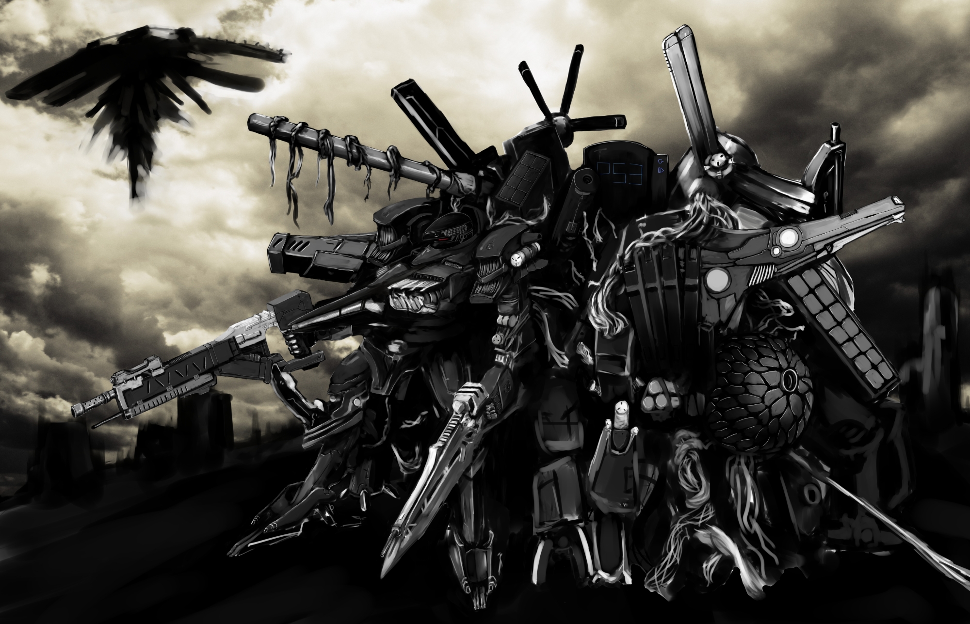 wasabikarasi, answerer, sol dios, armored core, armored core: for answer, armored core 4, arms forts, fromsoftware, highres, mecha, robot