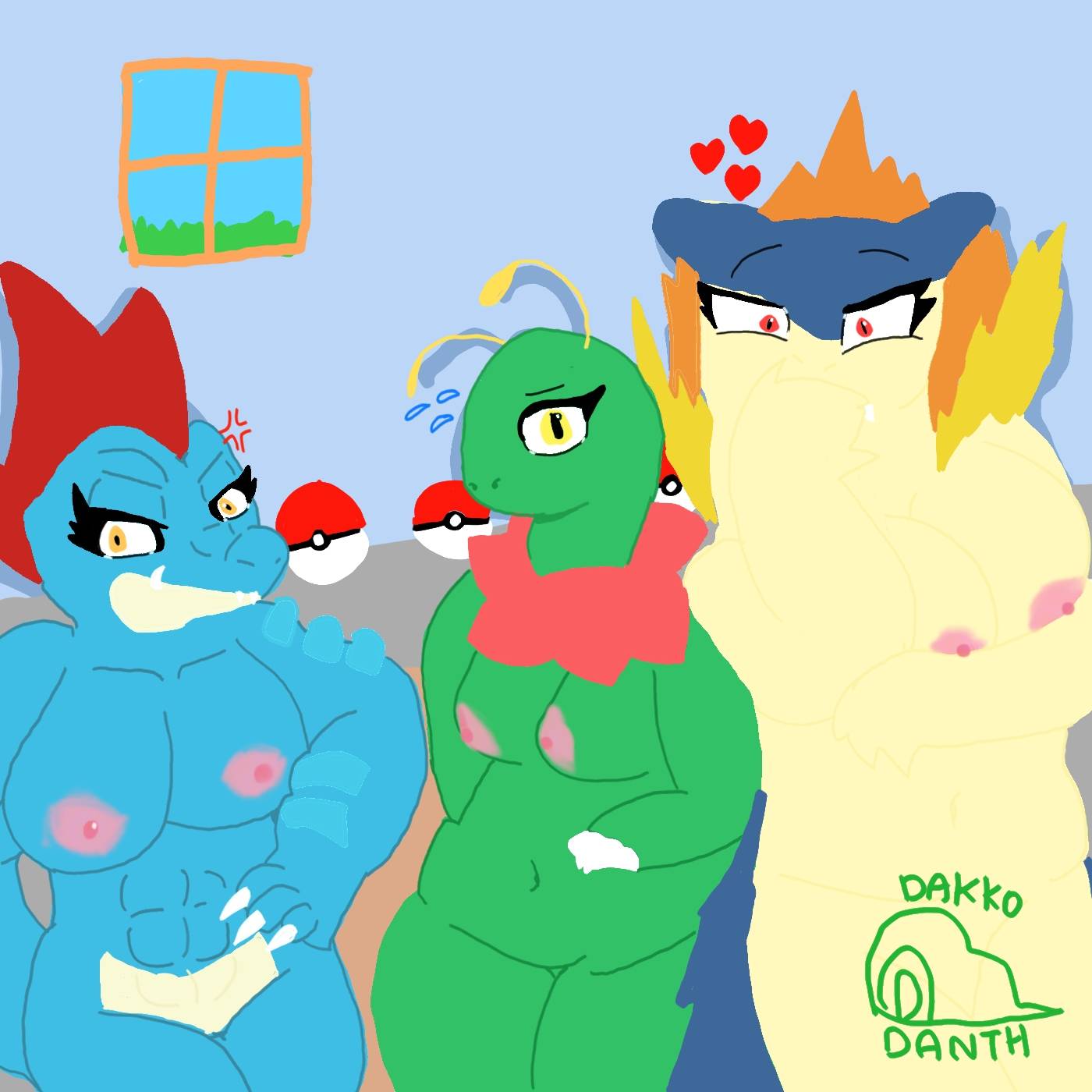 Rule34 – If it exists, there is porn of it / feraligatr, meganium, pokemon (species), typhlosion / 9327550