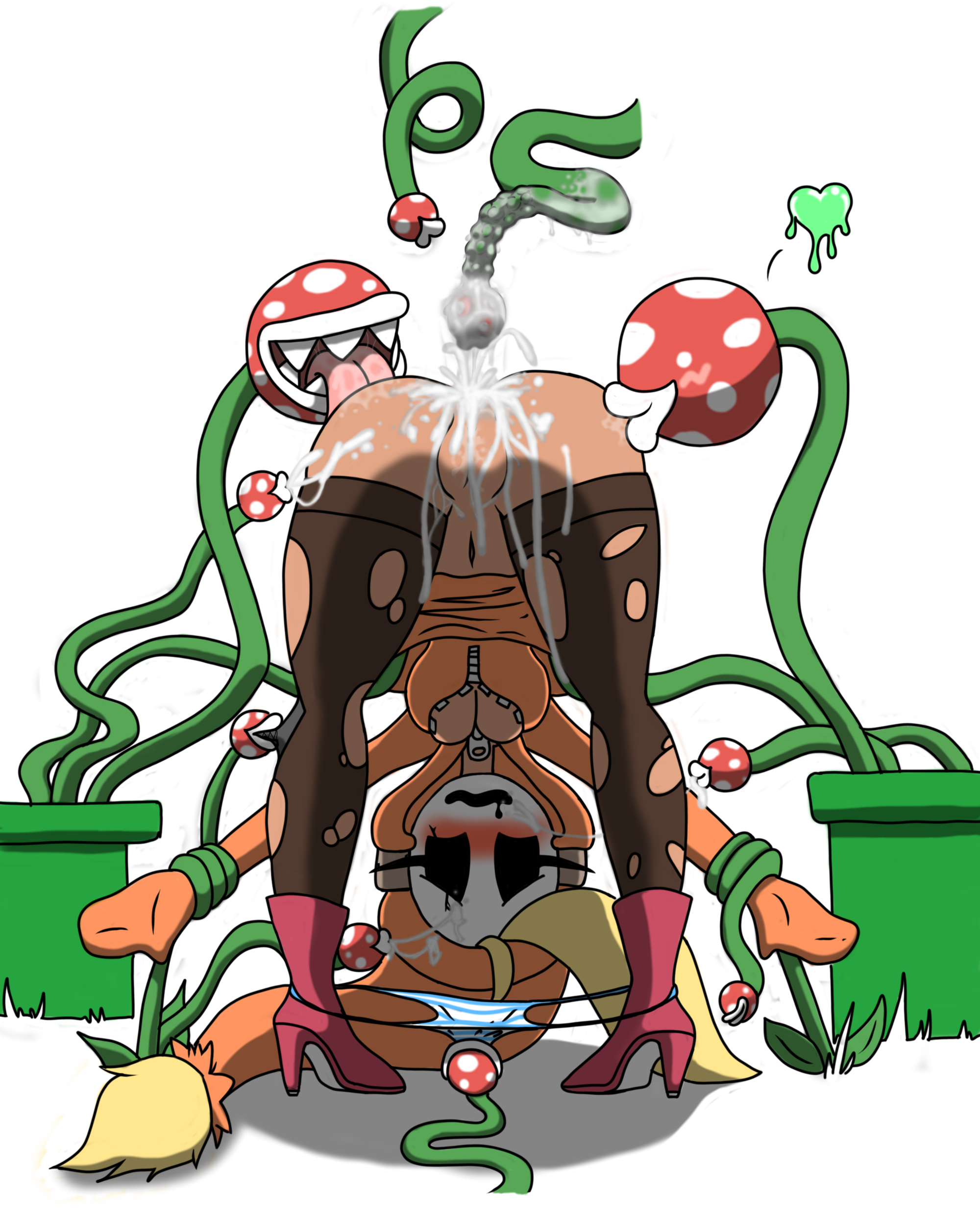 Rule34 – If it exists, there is porn of it / bit-small, piranha plant, shy gal, shy guy, tatters / 474045