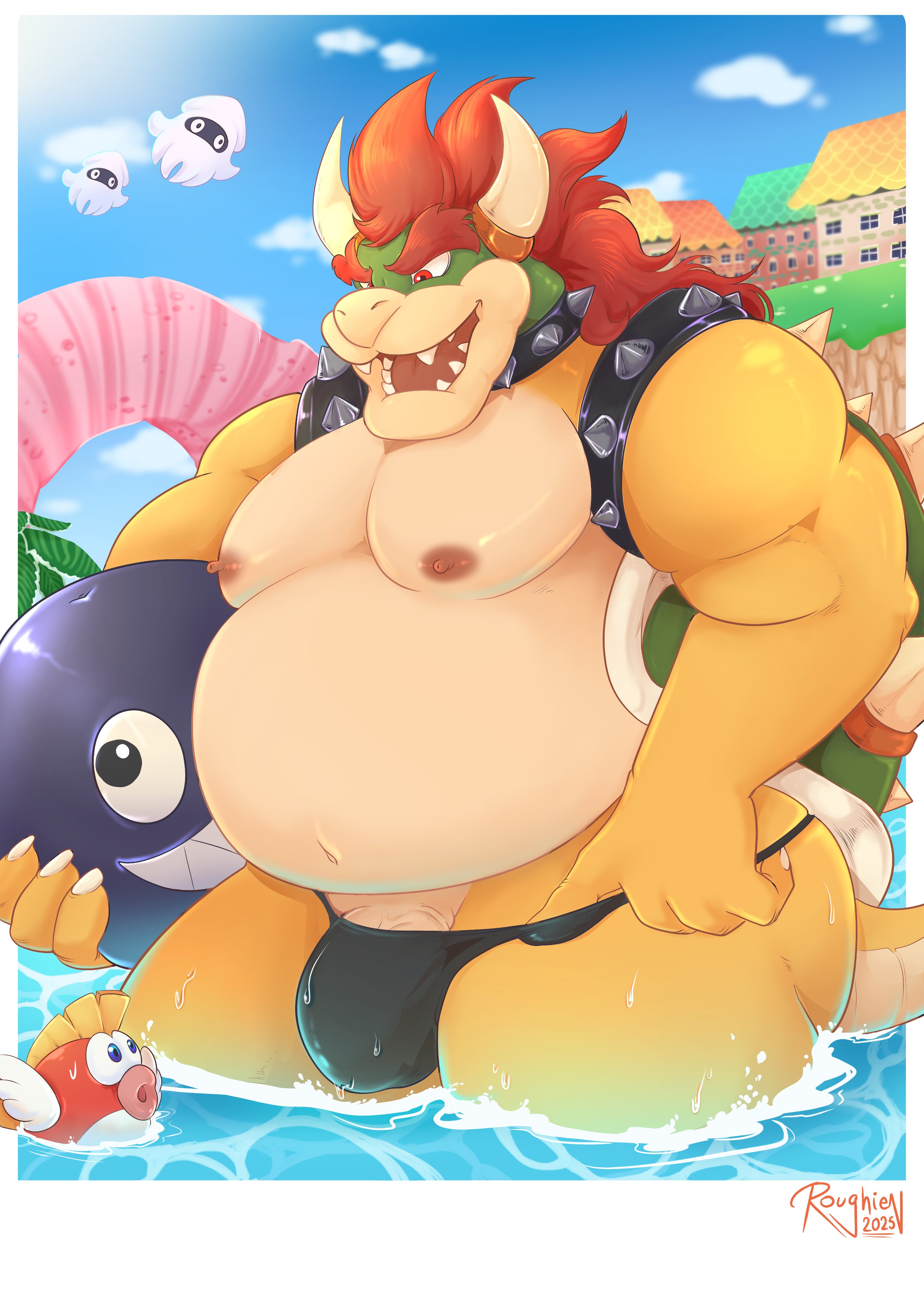 Rule34 – If it exists, there is porn of it / blooper, bowser, chain chomp, cheep cheep, koopa / 9338065