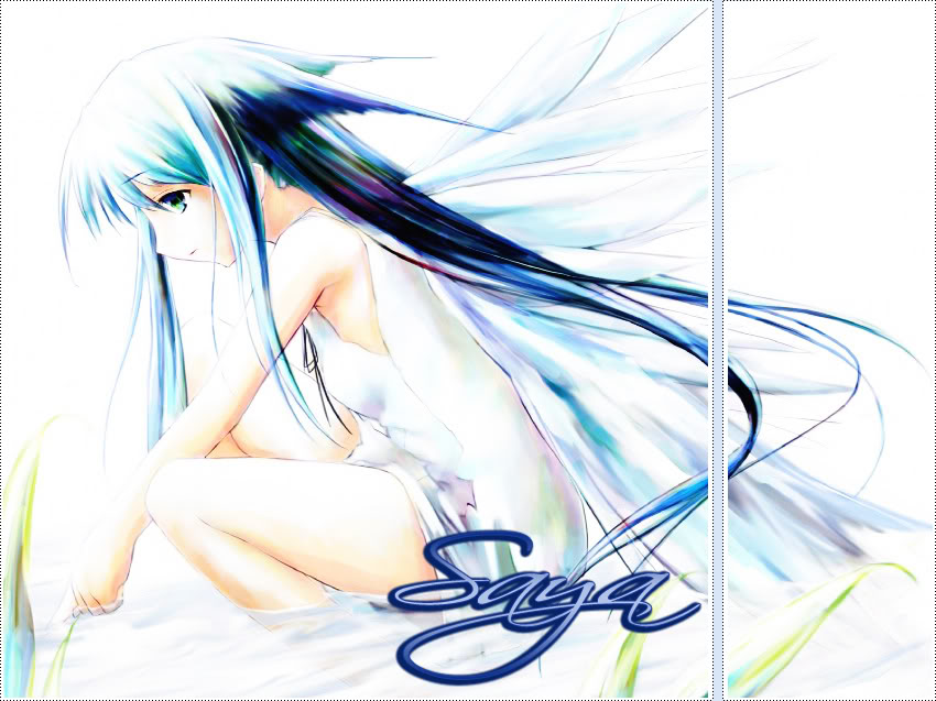 saya (saya no uta), saya no uta, tagme, long hair, water, wings