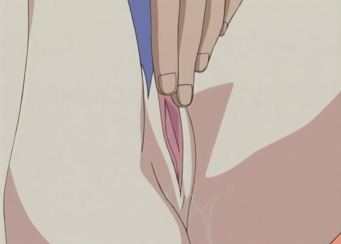 katsuragi mai, aniyome wa ijippari, animated, animated gif, blue pubic hair, colored pubic hair, pubic hair, pussy, pussy fingering, pussy juice