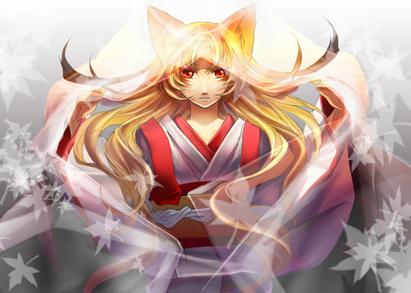 arosuke, original, bad id, bad pixiv id, 1girl, animal ears, blonde hair, female focus, red eyes, solo