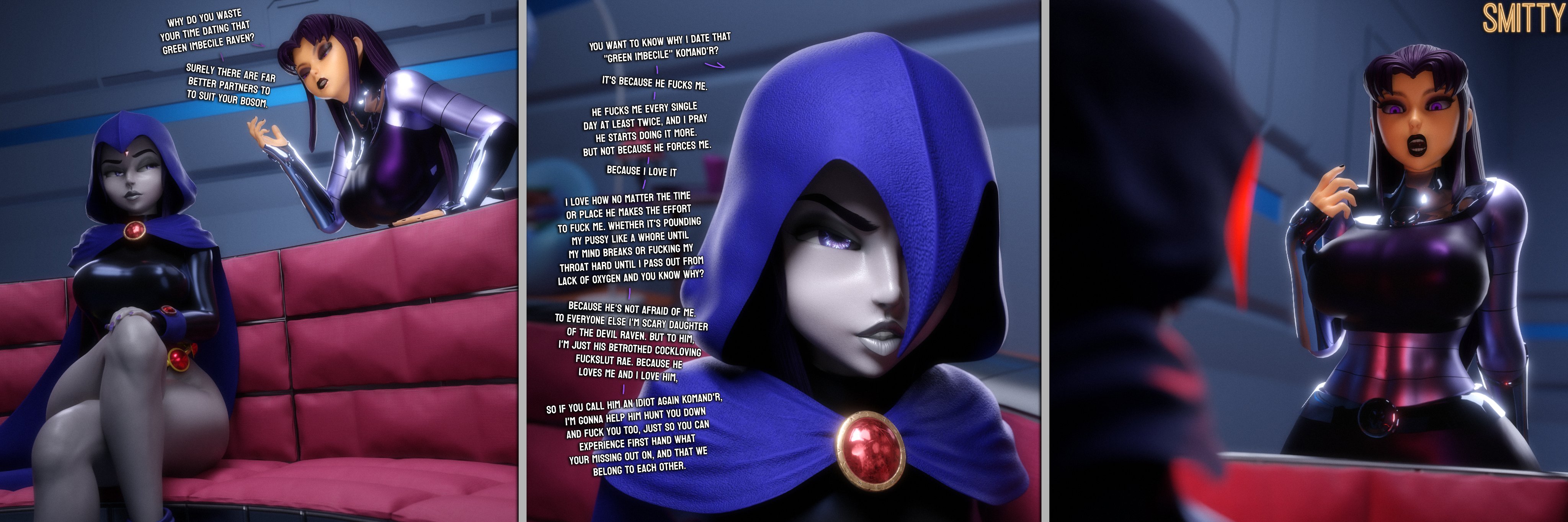 Rule34 – If it exists, there is porn of it / blackfire, raven (dc) / 9354606