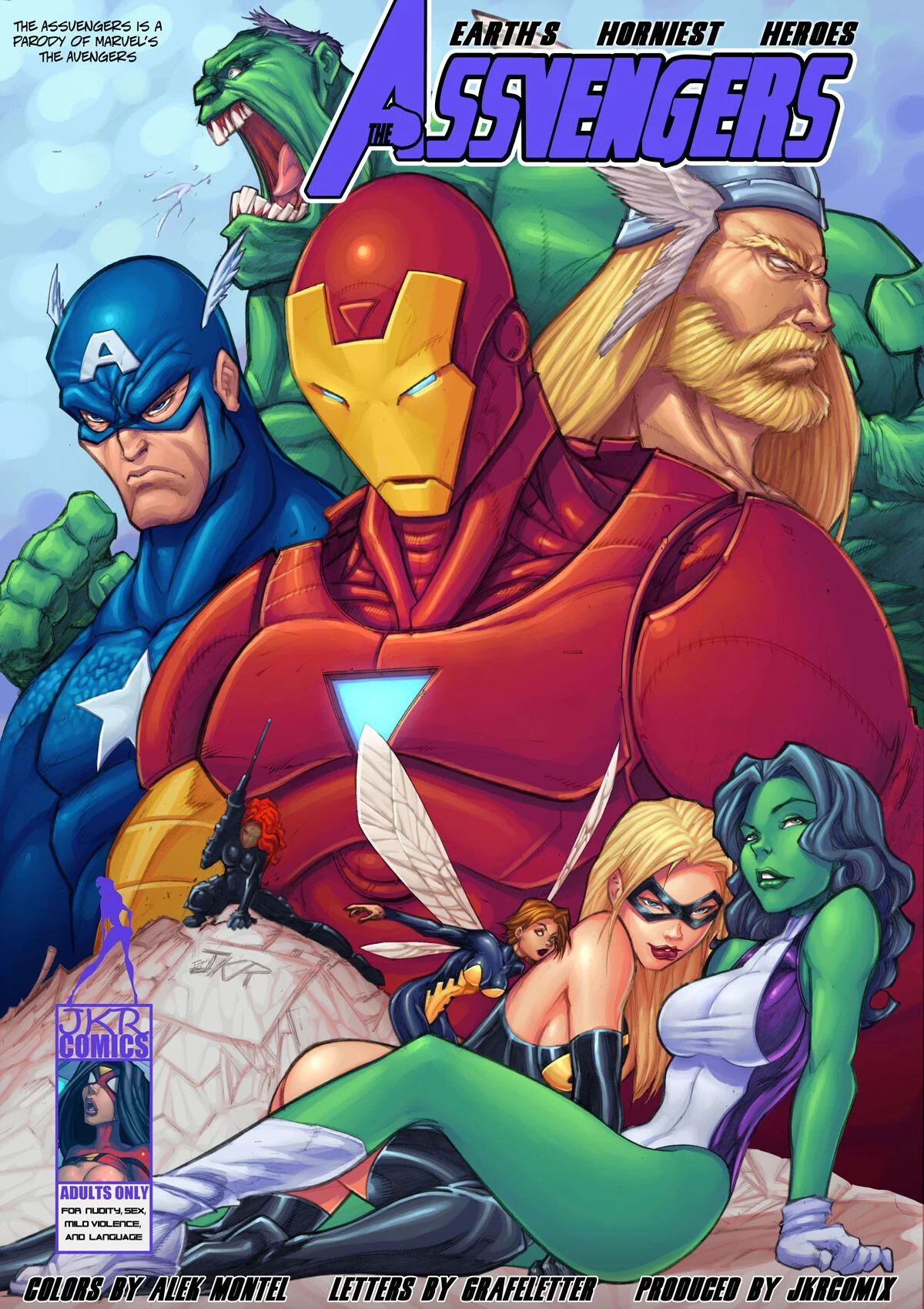 Rule34 – If it exists, there is porn of it / jkrcomix, black widow (marvel), captain america, hulk, iron man, janet van dyne, ms. marvel, natasha romanoff, she-hulk, spider-woman, thor (marvel), wasp (marvel) / 9358835