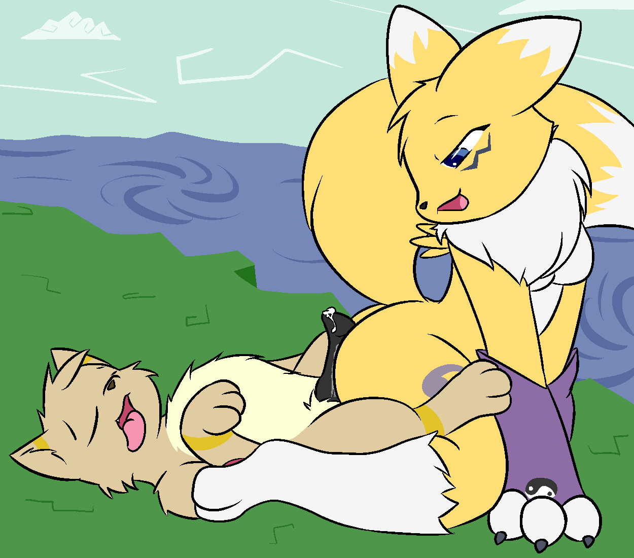 Rule34 – If it exists, there is porn of it / planeshifterlair, shenhibiki, renamon / 475888