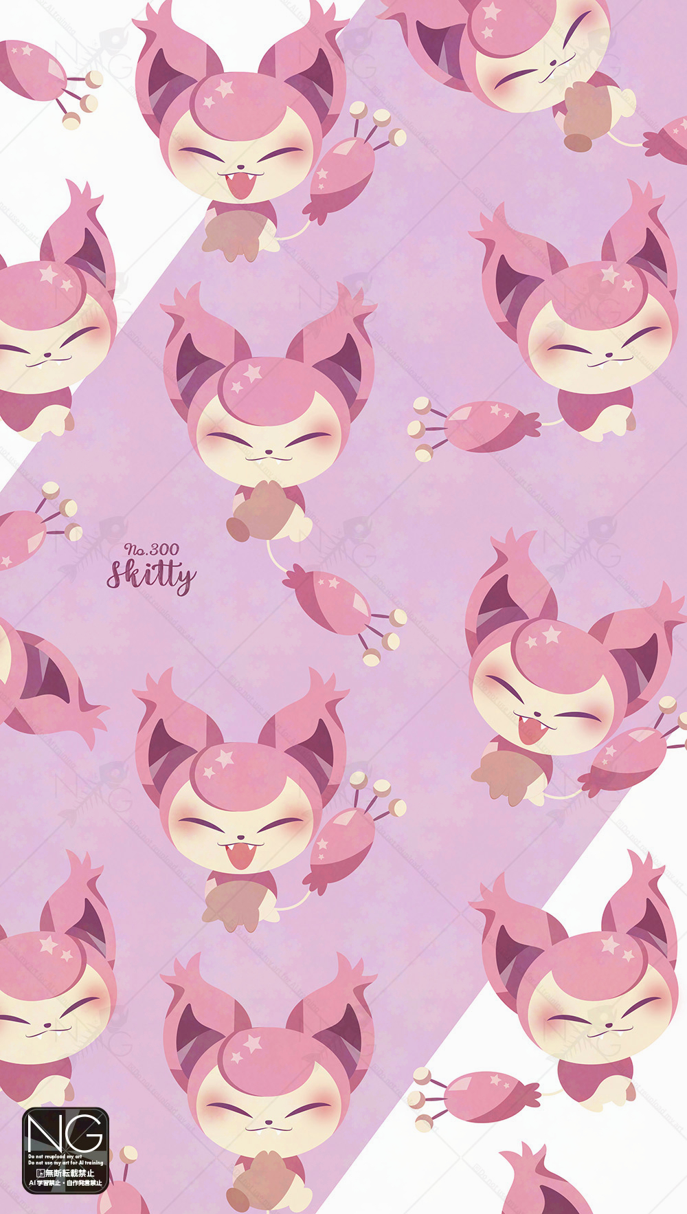 meme (sleepsheep), skitty, nintendo, pokemon, commentary, highres, symbol-only commentary, animal focus, cat, closed eyes, closed mouth, facing viewer, fangs, gen 3 pokemon, no humans, open mouth, pokemon (creature), pokemon focus, smile, star (symbol), tail