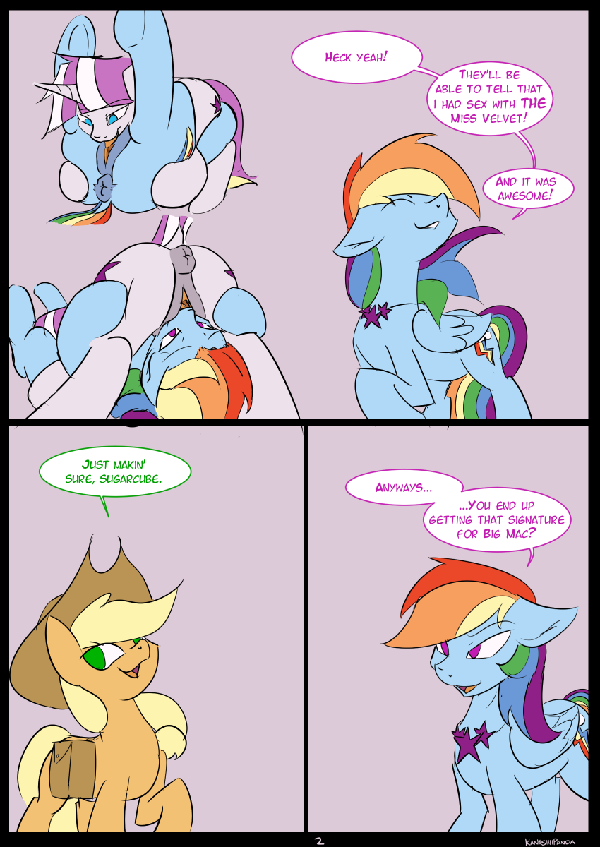 Rule34 – If it exists, there is porn of it / kanashiipanda, applejack (mlp), rainbow dash (mlp), twilight velvet (mlp) / 477233