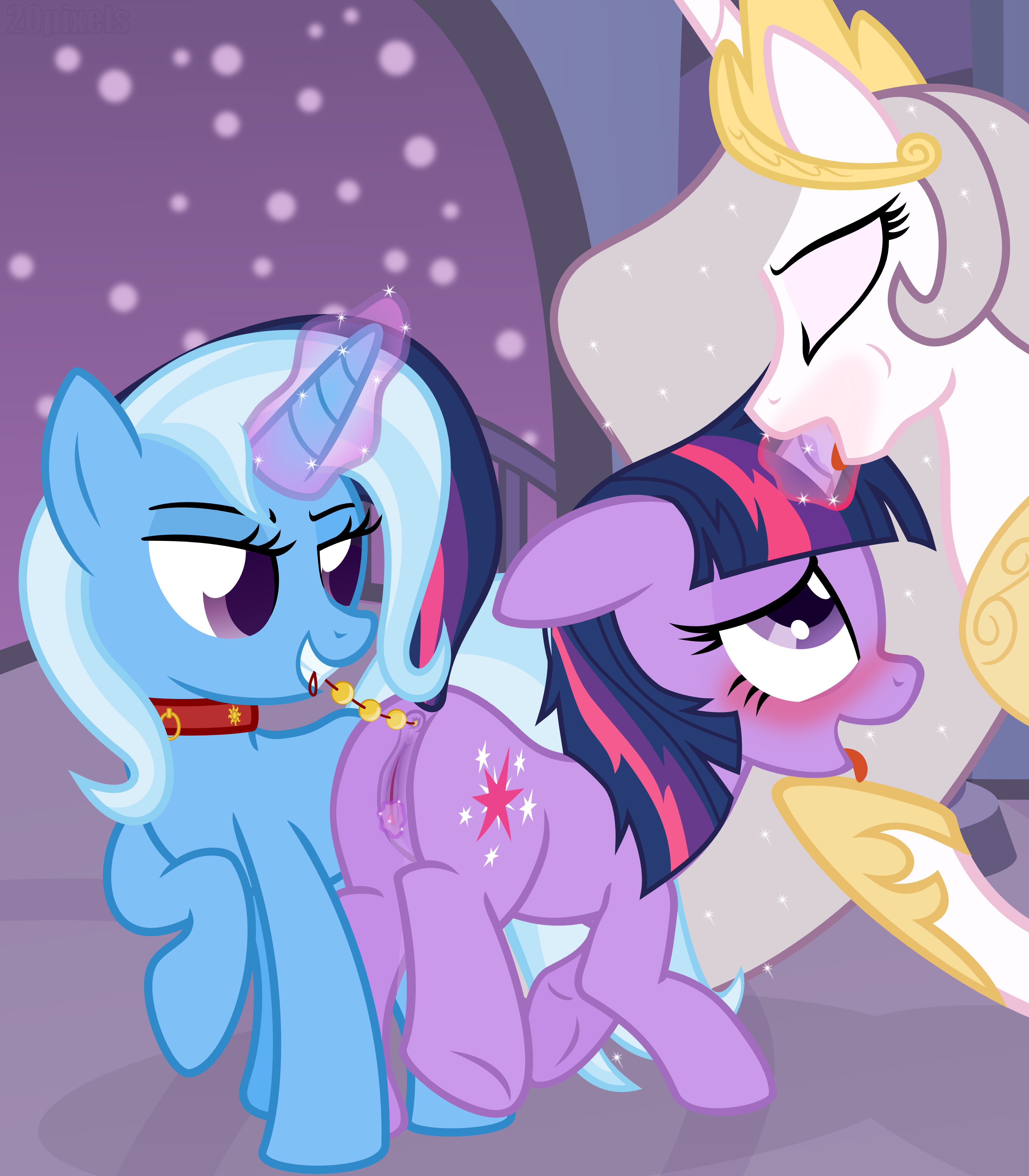 Rule34 – If it exists, there is porn of it / 20pixels, princess celestia, trixie lulamoon, twilight sparkle (mlp) / 477750