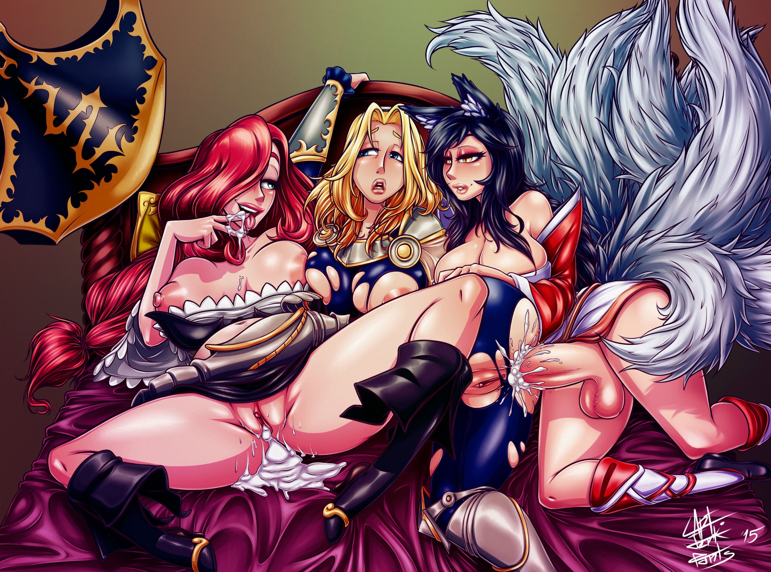 Rule34 – If it exists, there is porn of it / captainjerkpants, ahri, luxanna crownguard, miss fortune / 478323