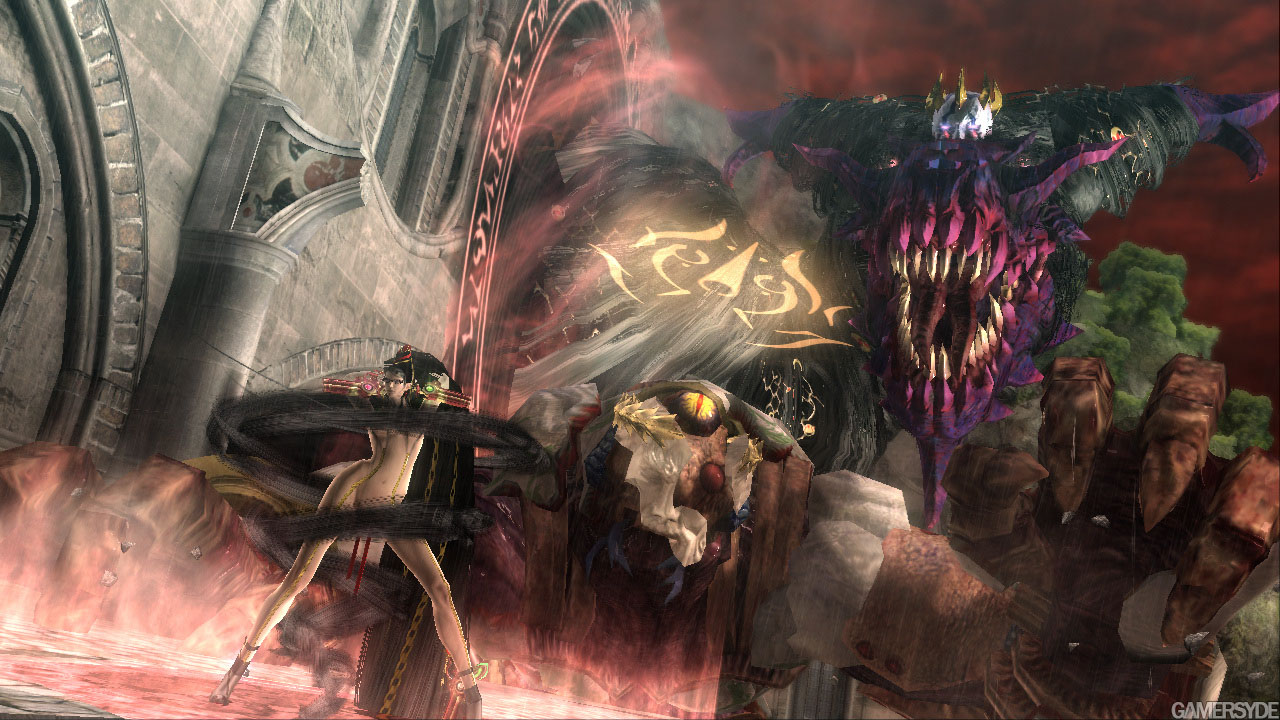 bayonetta, bayonetta (series), black hair, glasses, long hair, nude, uncensored, very long hair