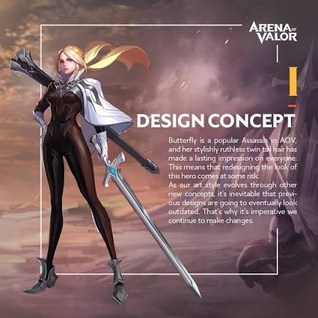 butterfly (arena of valor), arena of valor, lowres, non-web source, 1girl, redesign