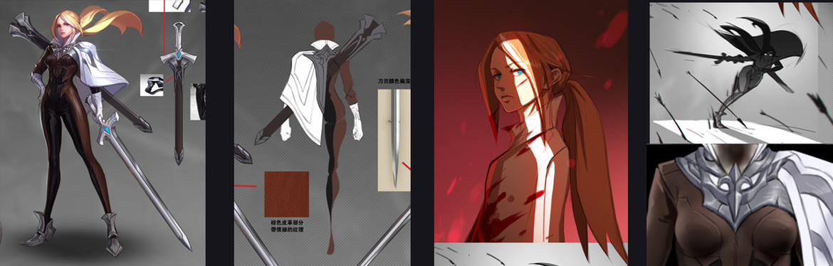 butterfly (arena of valor), arena of valor, commentary, english commentary, non-web source, 1girl, blood