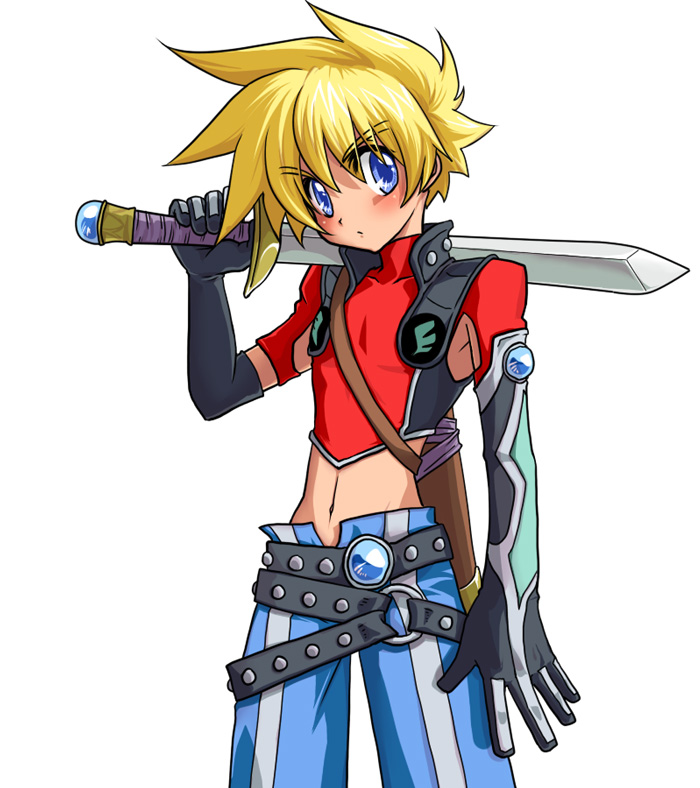 walnut (artist), kyle dunamis, tales of (series), tales of destiny, tales of destiny 2, blonde hair, blue eyes, gloves, sword, weapon