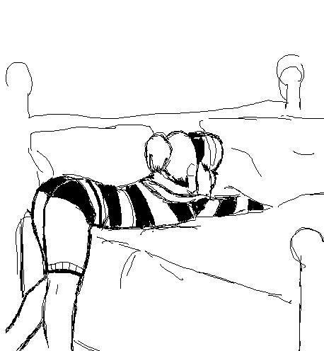 lowres, tagme, bent over, crossdressing, short hair, thighhighs, trap