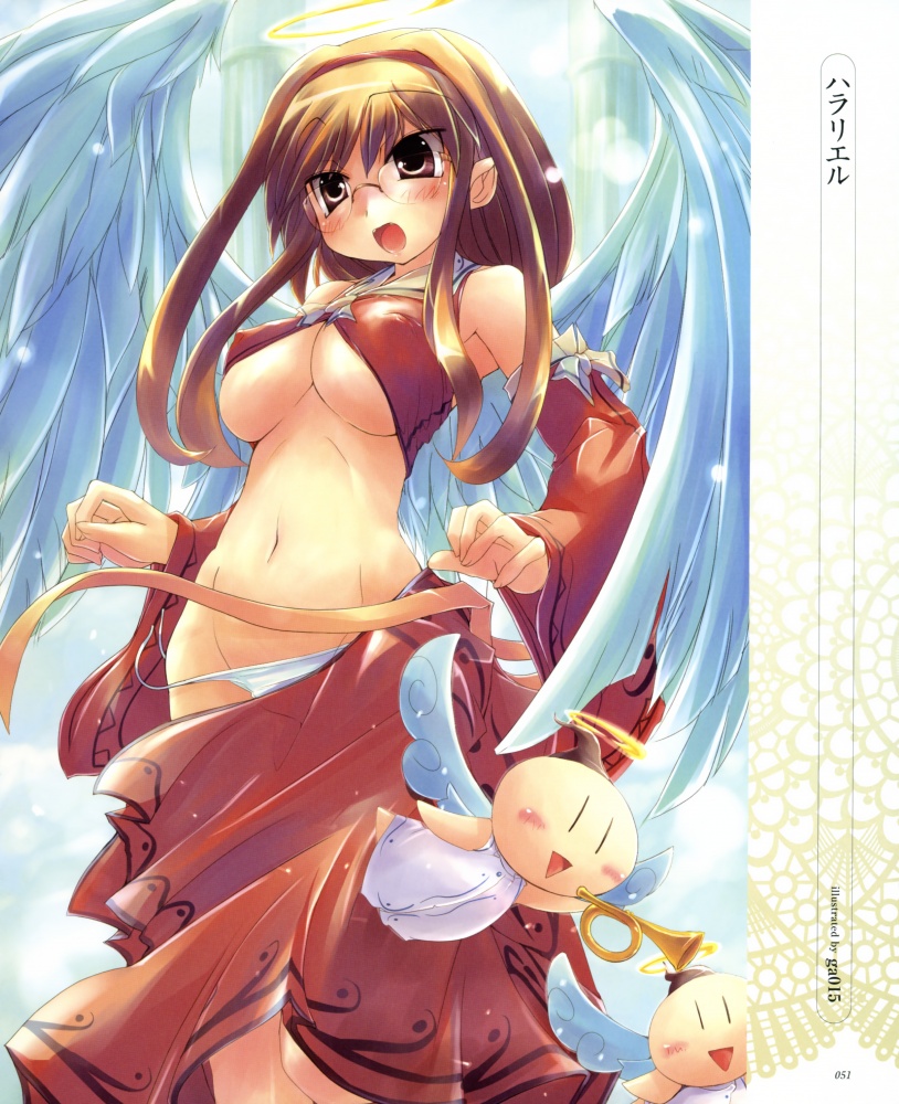 ga015, tagme, angel, angel wings, glasses, wings