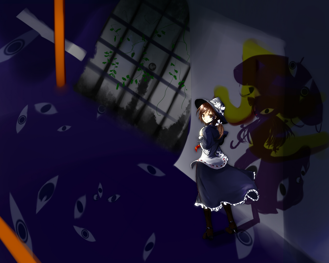 usami renko, ghostly field club, touhou, tagme, 1girl, female focus, solo, standing