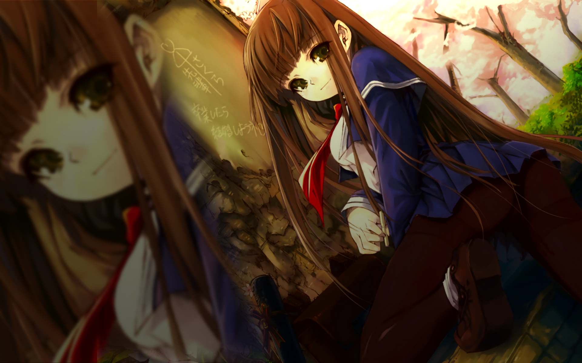 highres, tagme, ass, breasts, brown eyes, brown hair, looking back, zoom layer