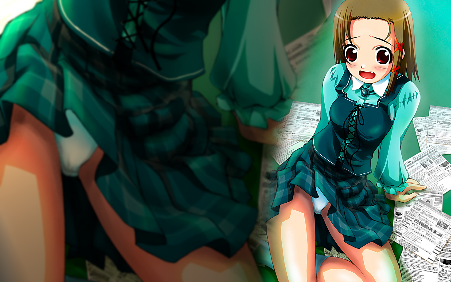 highres, 1girl, breasts, fang, female focus, panties, red eyes, solo, underwear, zoom layer