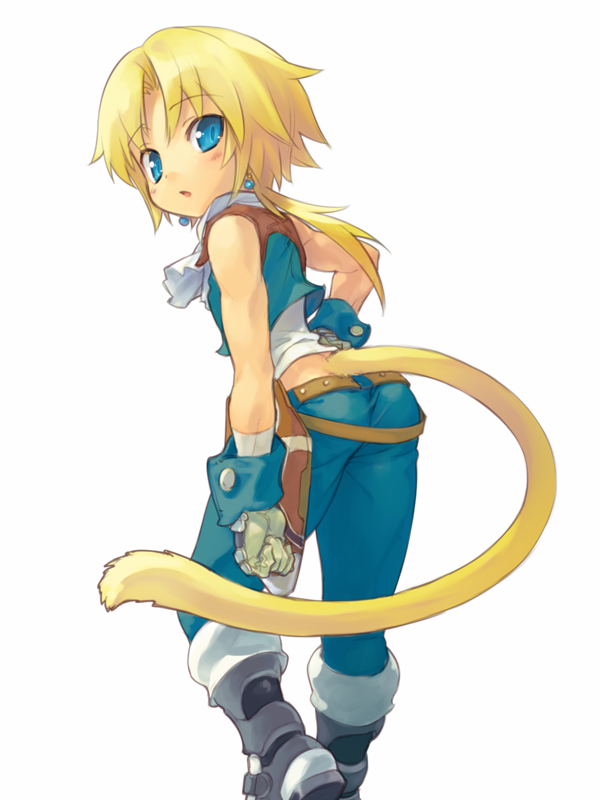 mizuki kotora, zidane tribal, final fantasy, final fantasy ix, 00s, ass, blonde hair, blue eyes, child, tail