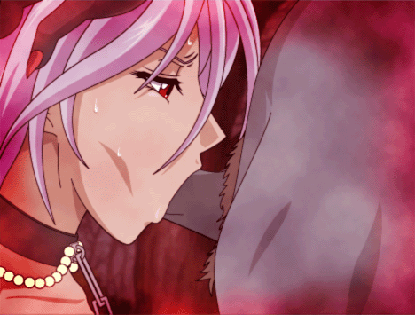 akashiya moka, inner moka, rosario+vampire, silver hair, animated, animated gif, lowres, 00s, 1girl, censored, collar, cum, cum in mouth, cum in nose, cum on body, facial, fellatio, hetero, irrumatio, oral, penis, red eyes, saliva, solo focus, sweat, tears, vampire