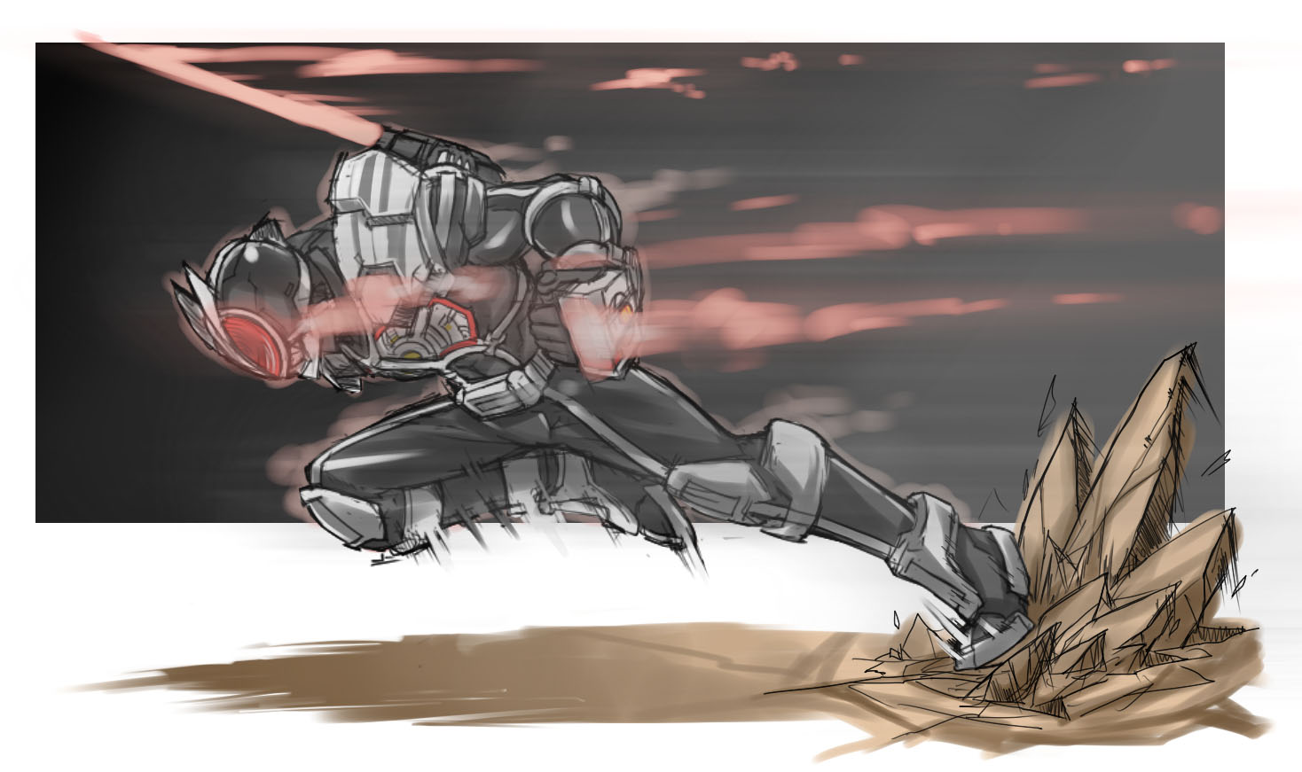 chicago-x, kamen rider faiz, kamen rider, kamen rider 555, 1boy, belt, glowing, male focus, running, solo, sword, weapon