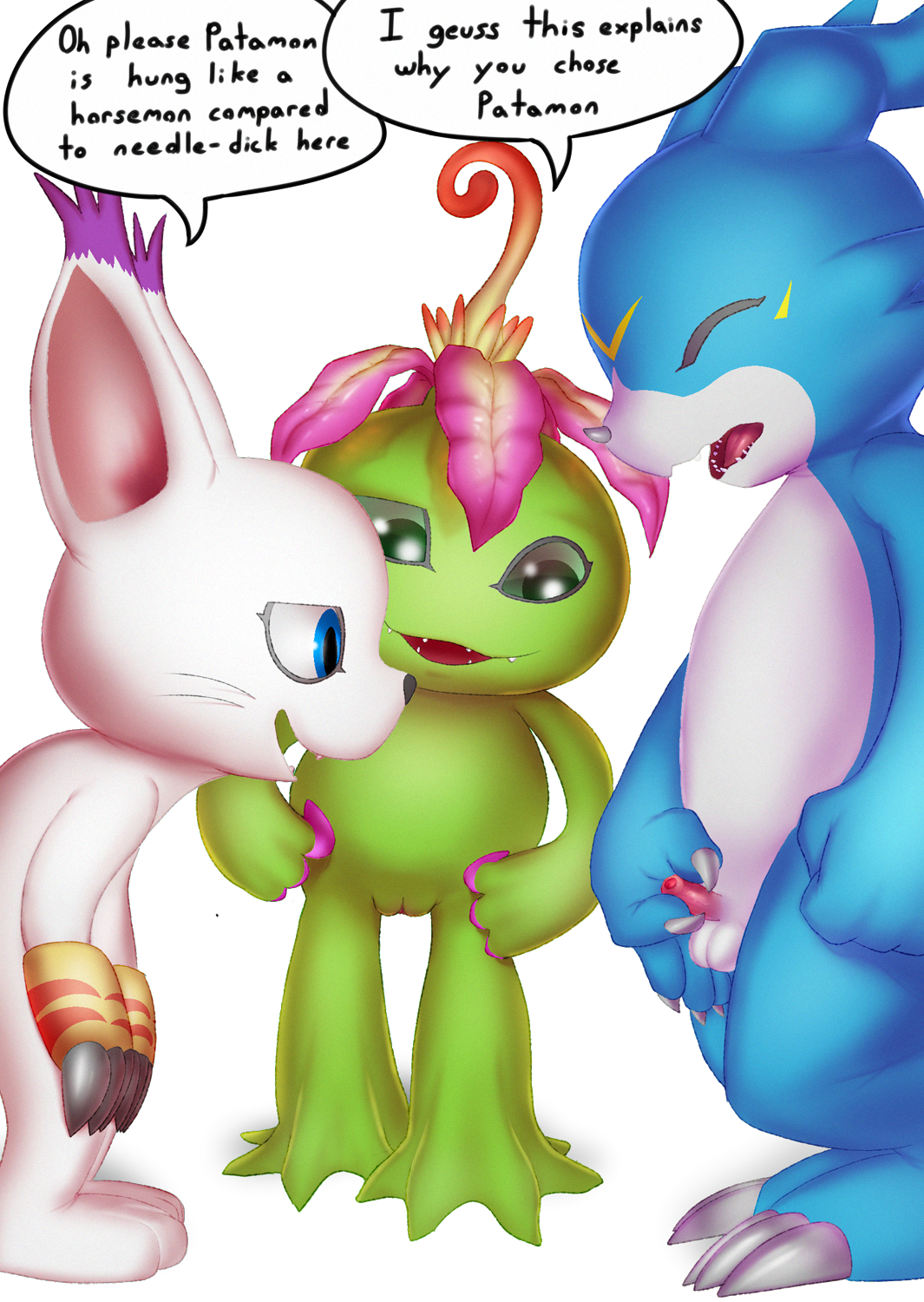 Rule34 – If it exists, there is porn of it / mintyskin, gatomon, palmon, veemon / 482082