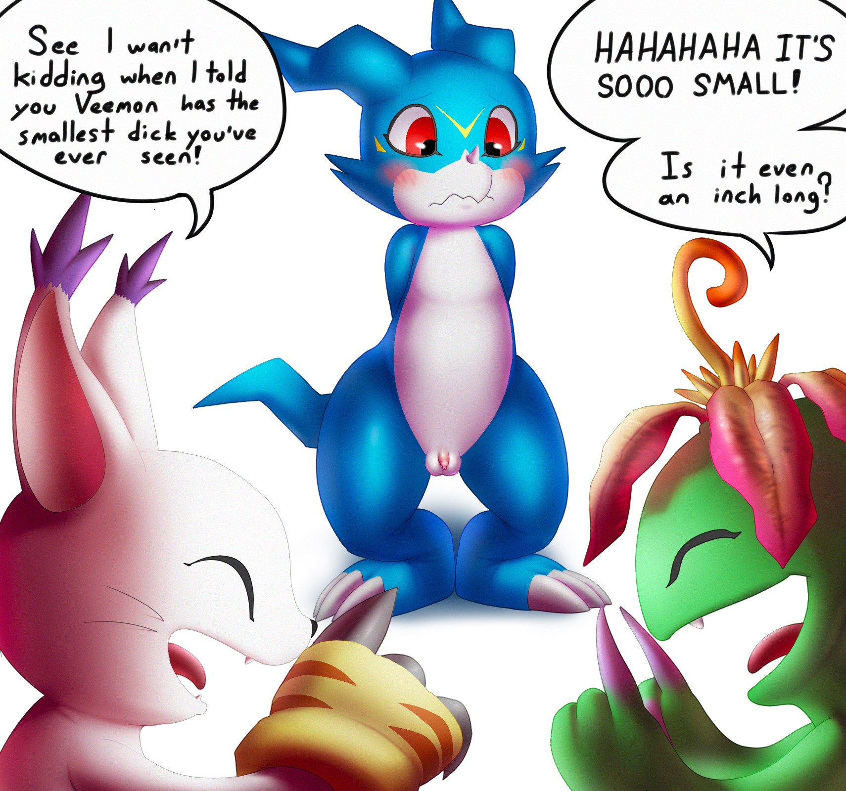 Rule34 – If it exists, there is porn of it / mintyskin, gatomon, palmon, veemon / 482100