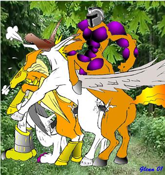 Rule34 – If it exists, there is porn of it / centarumon, glenn, nefertimon, pegasusmon, unimon / 482117