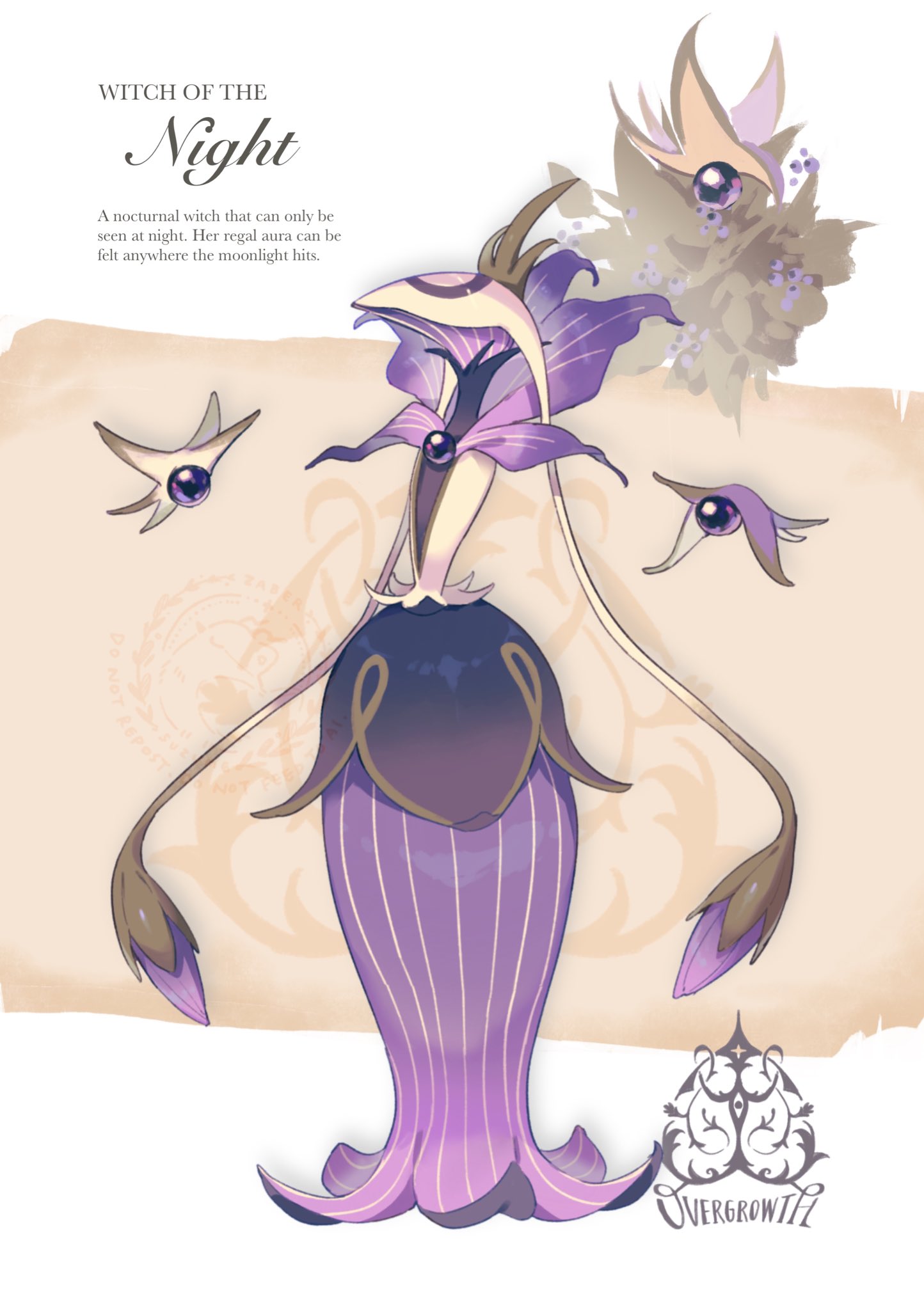 zaber (littlesuzume), original, commentary, highres, english text, full body, logo, no humans, plant monster, solo