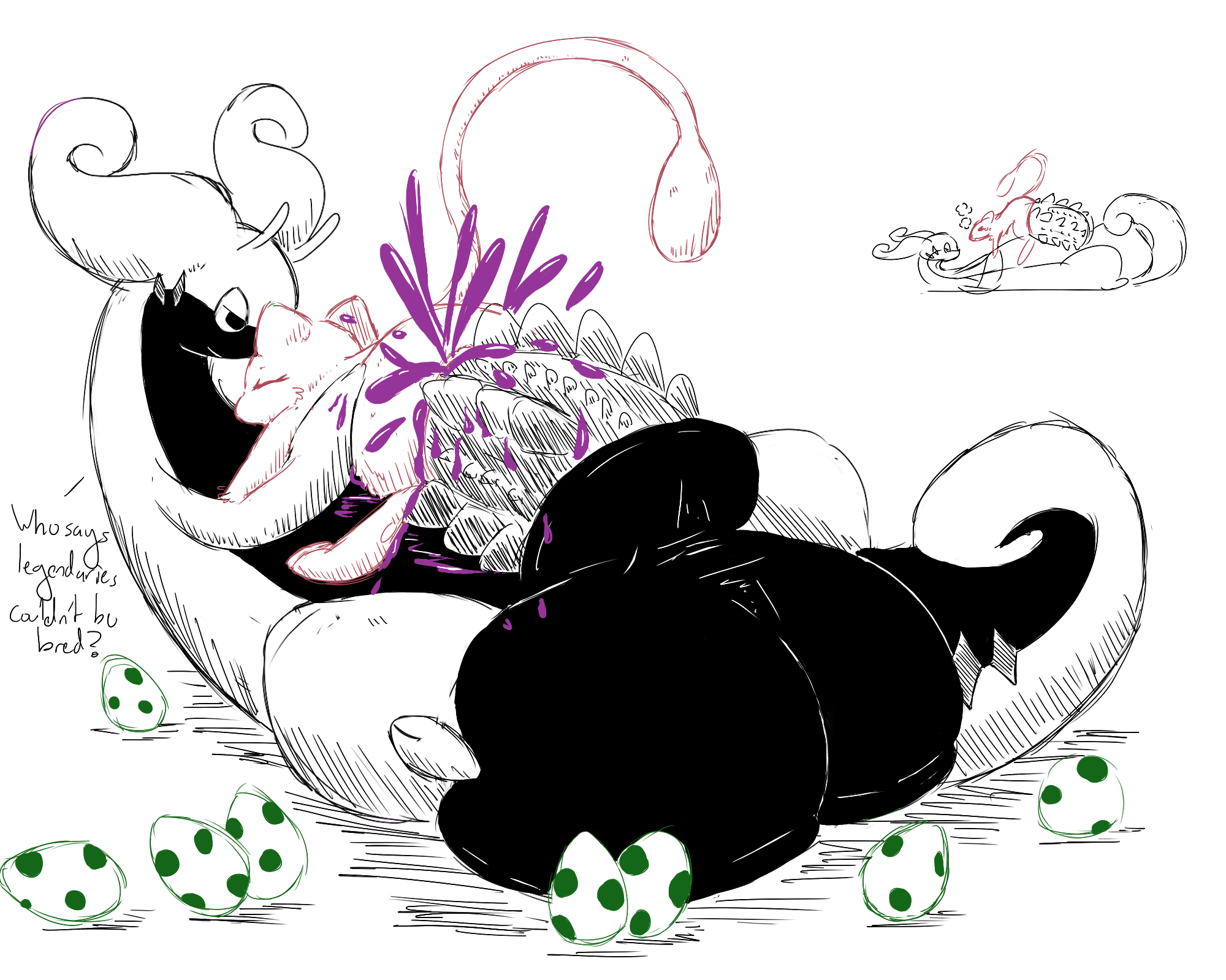 Rule34 – If it exists, there is porn of it / fuegodelalma, goodra, mew, slunk / 482852