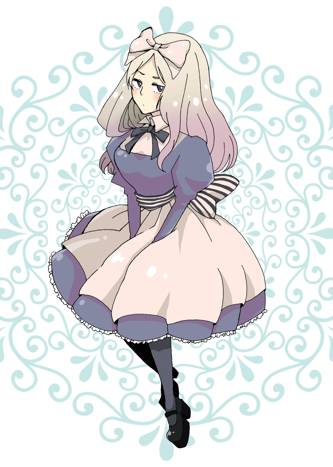 hachisen, belarus (hetalia), axis powers hetalia, highres, 00s, blonde hair, long hair, pantyhose, solo