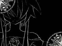 haru aki, kagamine len, imitation black (vocaloid), vocaloid, animated, animated gif, lowres, blonde hair, crossdressing, crossdressing (mtf), male focus, short hair, solo, trap