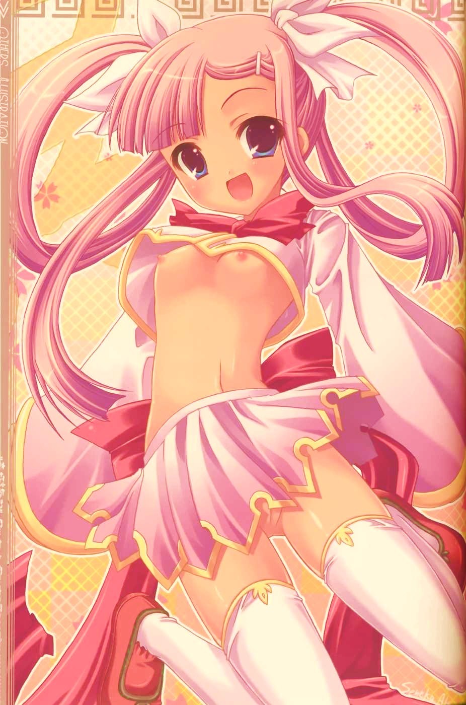 sonshoukou (koihime musou), koihime musou, highres, tagme, 00s, blush, flat chest, loli, pussy, smile