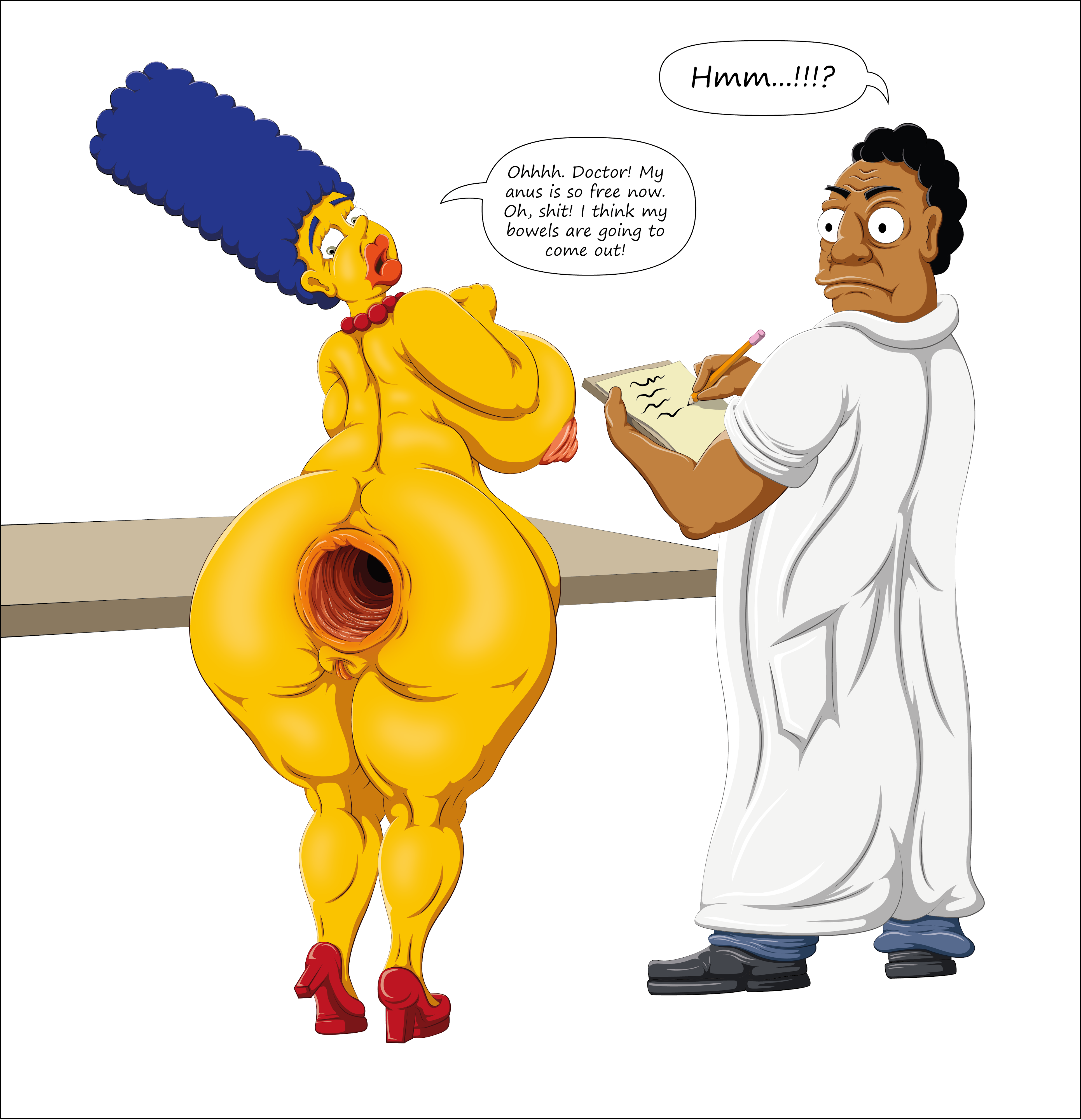 Rule34 – If it exists, there is porn of it / bynshy, julius hibbert, marge simpson / 9492685