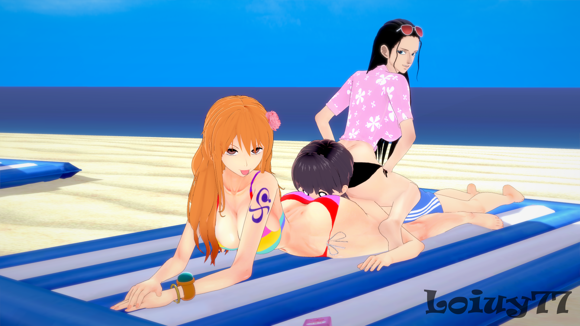 Rule34 – If it exists, there is porn of it / nami (one piece), nico robin / 9496334