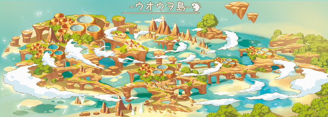 apokarihardcore, original, commentary request, translation request, blue sky, day, fantasy, floating island, fog, house, island, no humans, scenery, sky, tree, water