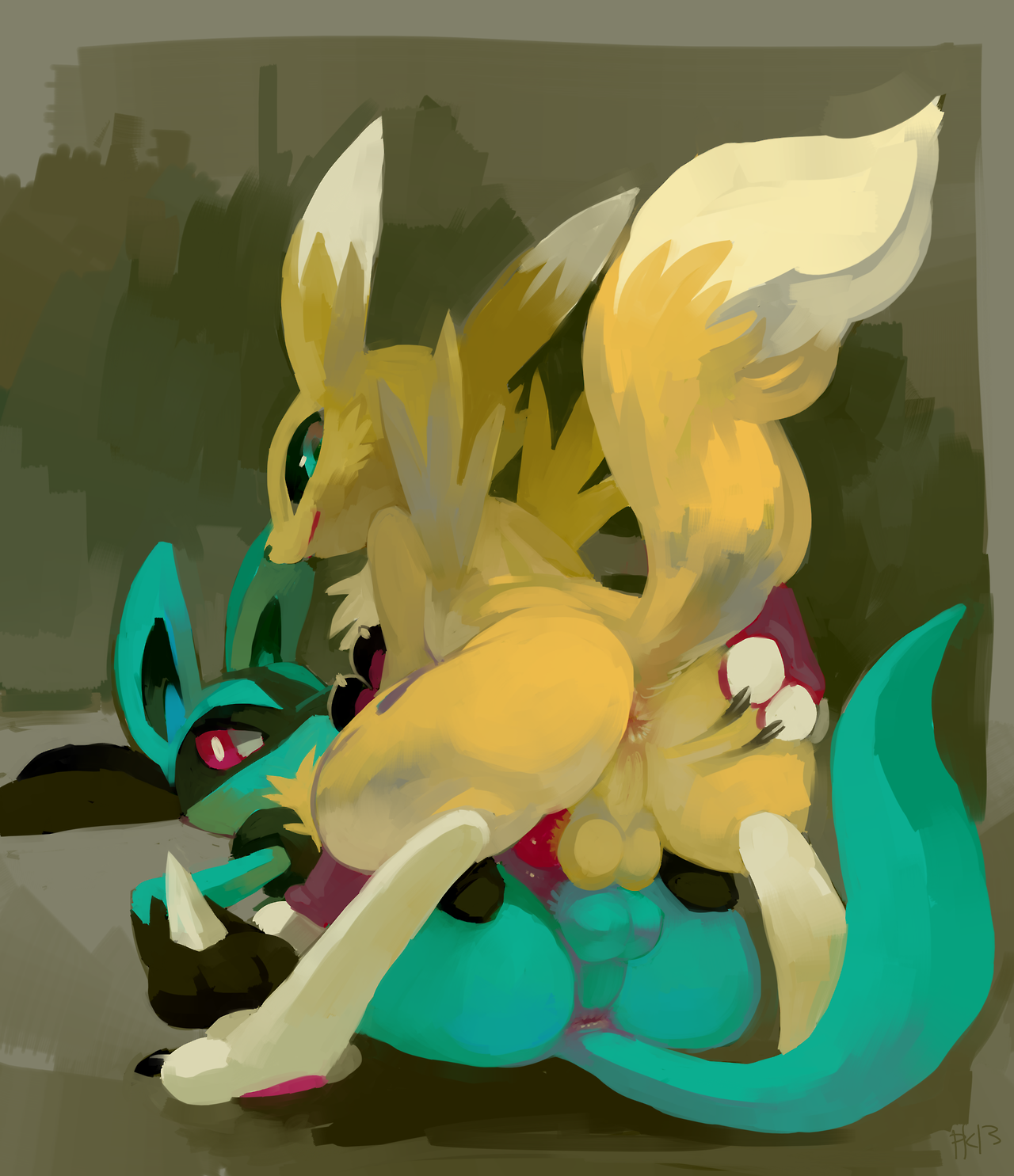 Rule34 – If it exists, there is porn of it / purplekecleon, lucario, renamon / 487448