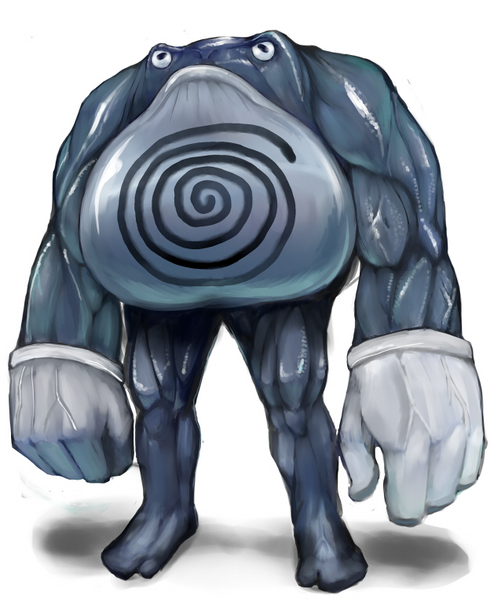 poliwrath, nintendo, pokemon, gen 1 pokemon, gloves, muscular, pokemon (creature), realistic, swirl