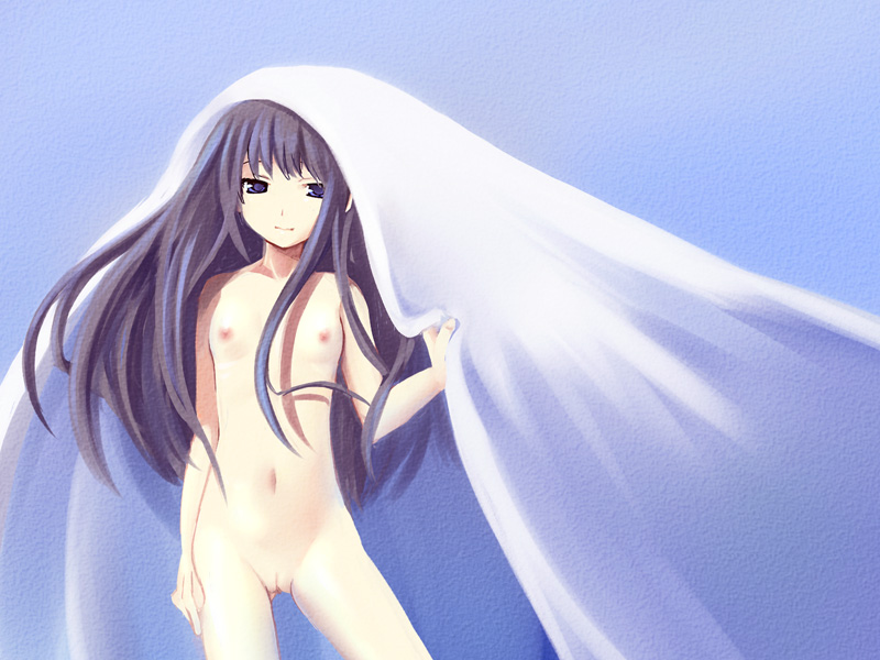 kouguchi moto, original, bad id, bad pixiv id, 1girl, black hair, cleft of venus, cowboy shot, female focus, flat chest, loli, long hair, mount fuji, nude, personification, pussy, solo