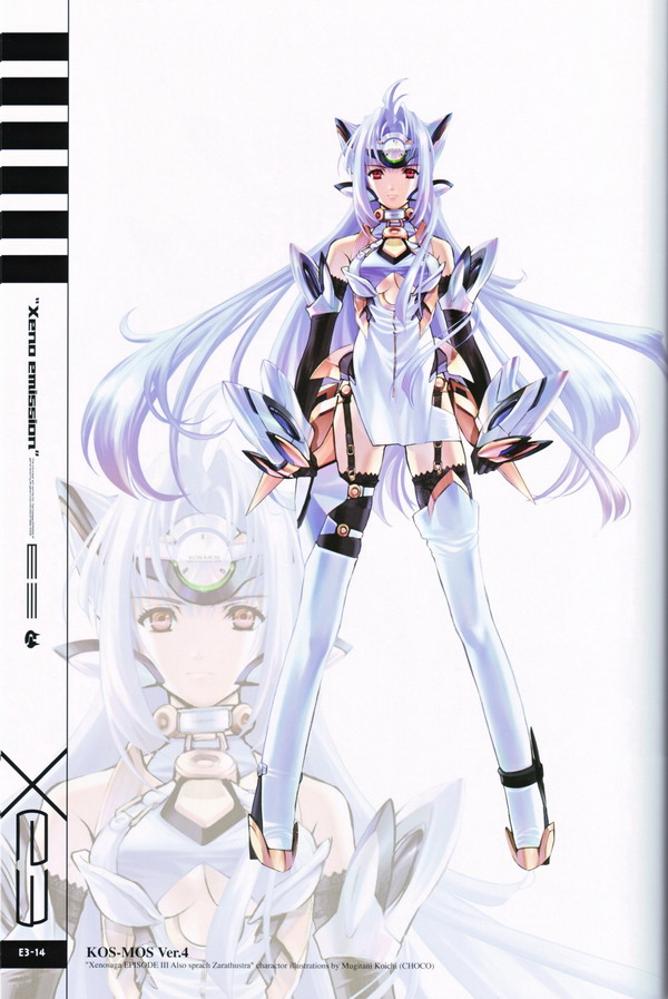 choco (chocolate shop), kos-mos, kos-mos ver. 4, namco, xenosaga, xenosaga episode iii, 00s, 1girl, android, antenna hair, arm guards, armor, arms at sides, bare shoulders, black gloves, black thighhighs, blue hair, boots, breasts, closed mouth, clothing cutout, dress, elbow gloves, faulds, female focus, forehead protector, full body, garter straps, gloves, headgear, hip vent, lips, looking at viewer, parted bangs, red eyes, simple background, sleeveless, sleeveless dress, solo, standing, thigh boots, thighhighs, underboob, underboob cutout, white background, white boots, white dress, white thighhighs, zoom layer