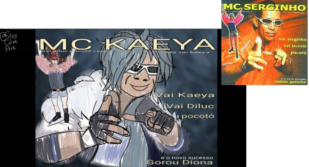 kaeya (genshin impact), genshin impact, non-web source, photo-referenced, self-upload, dark-skinned male, dark skin, mc serginho, photo inset, reference inset, staycalmprrk